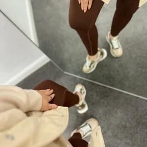 Chocolate Ribbed Leggings