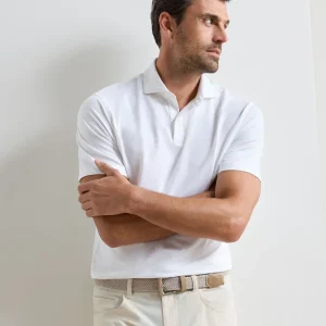 Albatross Cotton Piqué Polo - White