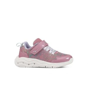 Geox Girls Pink Light Up Sparkle Runner Phyper J35GUA
