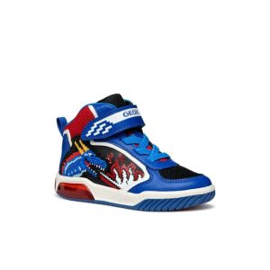 Geox Junior Boys Blue Inek With Lights Sneakers - J569CA