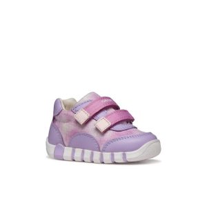 Geox Infants Girls Purple Velcro Strap Macchia Sneakers -  B3558A