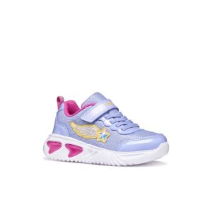 Geox Junior Girl Purple Lights Up Sole Assister Sneakers - J55E9B