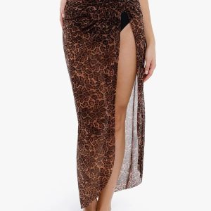 Bias Twist Mesh Sarong Coverup