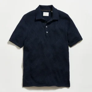 Diamond Sweater Polo - Carbon Blue